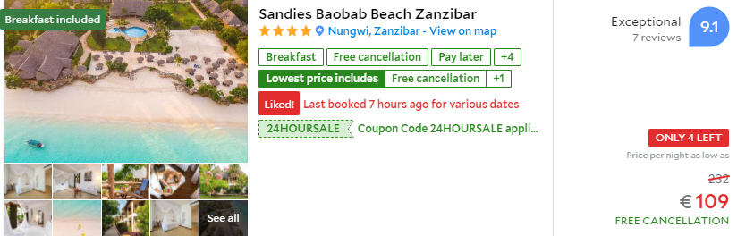 Sandies Baobab Beach Zanzibar